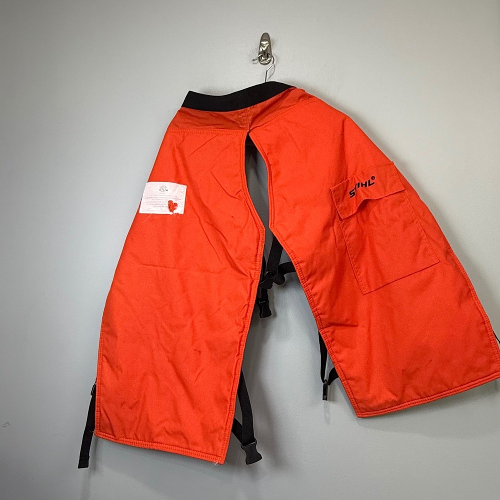 STIHL Chainsaw Safety Chaps Orange 6-Ply Protective Gear L/32 W30-42 USA 6ply